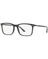 Giorgio Armani Ar7122 Men's Square Eyeglasses In Matte Blac