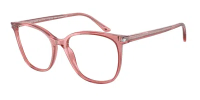 Giorgio Armani Ar7192 5933 Women's Glasses Pink Size 54 - Free Lenses - Blue Light Block Available In Transparent Pink
