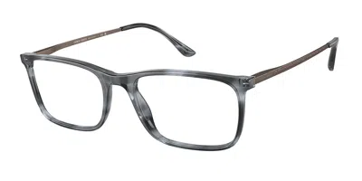 Giorgio Armani Ar7199 Men's Glasses, Blue, Size 57 In Transparent Striped Blue