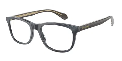 Giorgio Armani Ar7215 Men's Glasses, Tortoiseshell, Size 53 In Striped Grey Tortoise