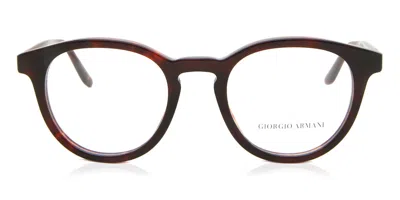 Giorgio Armani Ar7227 Men's Glasses, Tortoiseshell, Size 50 In Red