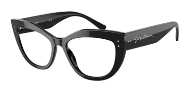Giorgio Armani Ar7231 Women's Glasses, Black, Size 52 In Shiny Black
