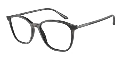 Giorgio Armani Ar7236 5964 Men's Glasses Grey Size 53 - Free Lenses - Blue Light Block Available In Striped Grey