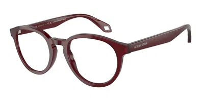 Giorgio Armani Ar7248 6045 Men's Glasses Burgundy Size 48 - Free Lenses - Blue Light Block Available In Opalescent Burgundy