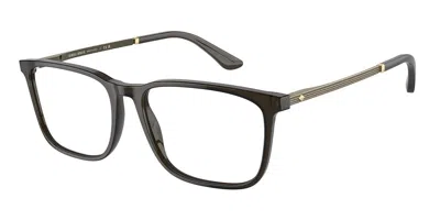 Giorgio Armani Ar7249 5030 Men's Glasses Green Size 57 - Free Lenses - Blue Light Block Available In Transparent Olive Green