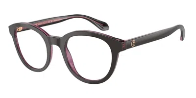 Giorgio Armani Ar7256f Asian Fit Men's Glasses, Brown, Size 50 In Black