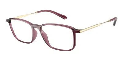 Giorgio Armani Ar7294u 6487 Men's Glasses Clear Size 53 - Free Lenses - Blue Light Block Available In Transparent Burgundy