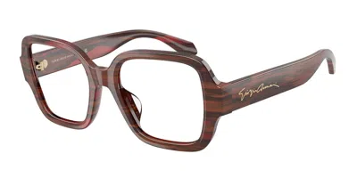 Giorgio Armani Ar7297u 6479 Women's Glasses Burgundy Size 48 - Free Lenses - Blue Light Block Available In Striped Burgundy