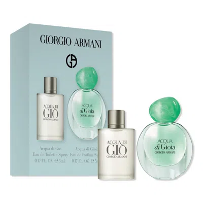 Giorgio Armani Armani 2 Pcs Set: Acqua Di Gio Men 5 ml Eau De Toilette Mini + Acqua Di Gioia 5 ml Eau De Parfum Min