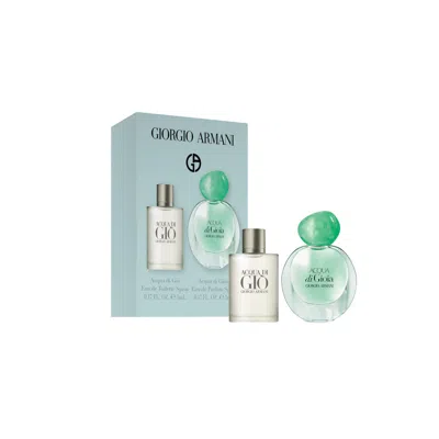 Giorgio Armani Armani 2 Pcs Set: Acqua Di Gio Men 5 ml Eau De Toilette Mini + Acqua Di Gioia 5 ml Eau De Parfum Min In Multi
