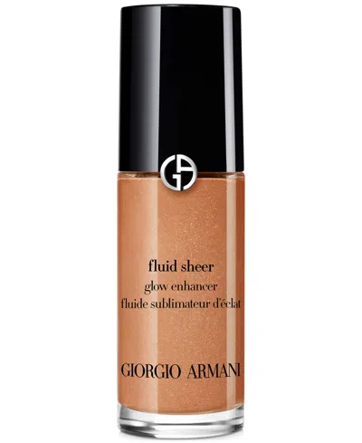Giorgio Armani Armani Beauty Fluid Sheer Glow Enhancer Highlighter Makeup, Travel Size In 11 Bronze Blush