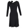 Giorgio Armani Armani Collezioni Bow-embellished Midi Dress In Black Polyamide In Black
