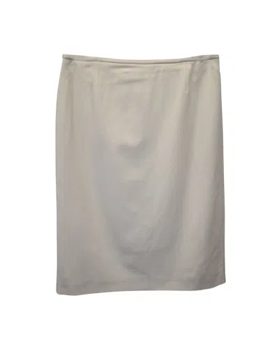 Giorgio Armani Armani Collezioni Wool Skirt In Beige Virgin Wool