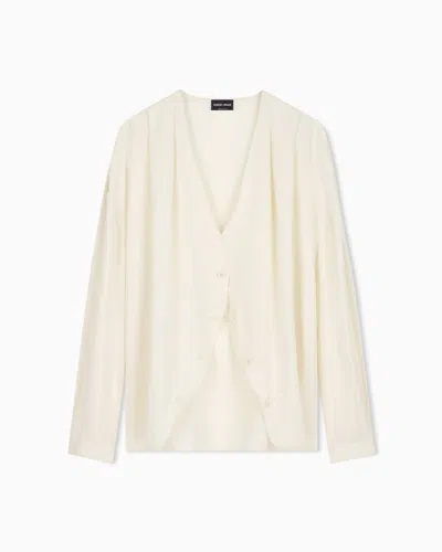 Giorgio Armani Armani/archivio Ss1990 Blouse In White