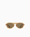 Giorgio Armani Asian-fit Square Sunglasses For Men In Brown