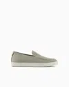 Giorgio Armani Asv Chevron Jacquard Slip-ons In Beige