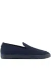 Giorgio Armani Asv Chevron Jacquard Slip-ons In Blue