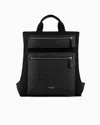 Giorgio Armani Official Store Armani Sustainability Values Nylon And Pebbled Leather Convertible Shopper Bag In Black
