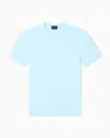 Giorgio Armani Asv Crew-neck T-shirt In Stretch Viscose Jersey In Blue