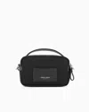 Giorgio Armani Asv Mini Crossbody Bag In Nylon And Leather In Black