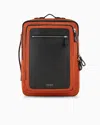 Giorgio Armani Asv Nylon And Pebbled-leather Backpack In Orange