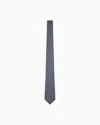 Giorgio Armani Asv Silk Tie With Chevron Print In Blue