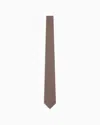 Giorgio Armani Asv Silk Tie With Geometric Print In Brown