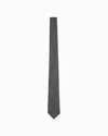 Giorgio Armani Asv Silk Tie With Geometric Print In Gray