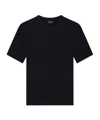Giorgio Armani Asv Stretch Cashmere And Viscose-blend Crew-neck T-shirt In Black