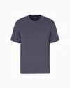 Giorgio Armani Asv Stretch Cashmere And Viscose-blend Crew-neck T-shirt In Gray