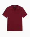 Giorgio Armani Asv Stretch Viscose Jersey Short-sleeved Polo Shirt