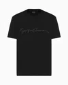Giorgio Armani Crew-neck Printed Short Sleeve T-shirt In Black