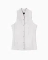 Giorgio Armani Asv Top In Triple Silk Georgette In Neutral