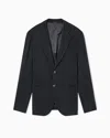 Giorgio Armani Asv Upton Line Single-breasted Canneté Cupro Jacket In Black