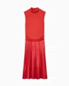 Giorgio Armani Asv Viscose Double-jersey Dress In Red