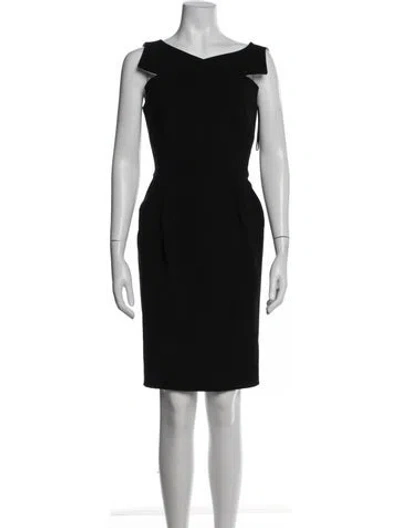 Pre-owned Giorgio Armani Asymmetrical Knee-length Dress In Black