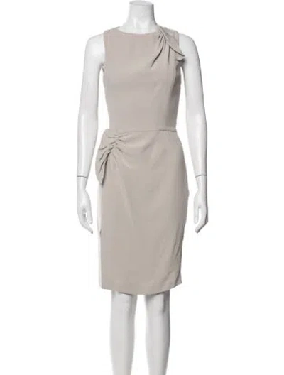 Pre-owned Giorgio Armani Asymmetrical Knee-length Dress In Grey