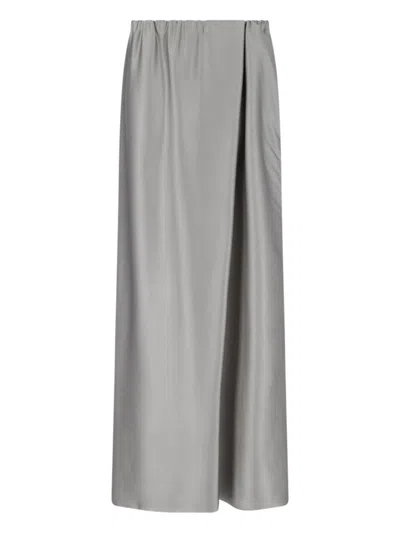 Giorgio Armani Asymmetrical Maxi Skirt In Grey