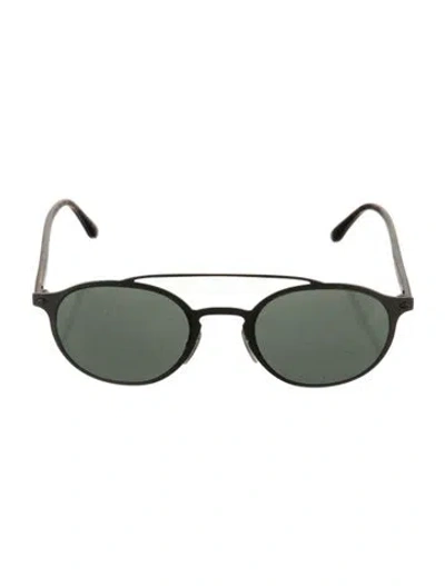 Pre-owned Giorgio Armani Aviator Tinted Sunglasses In Gray