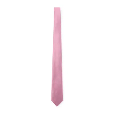 Giorgio Armani Azalea Blue Silk Tie In Pink
