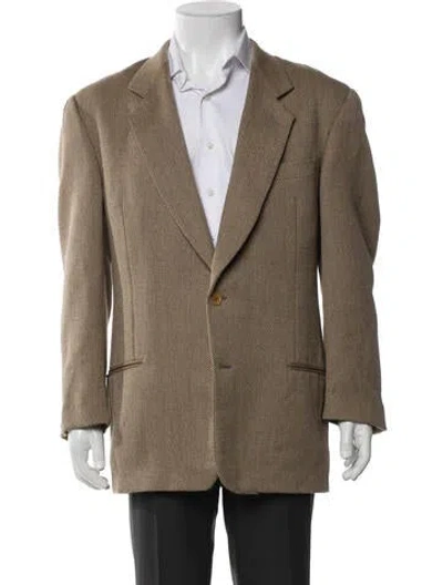 Pre-owned Giorgio Armani Baby Alpaca Sport Coat In Neutral