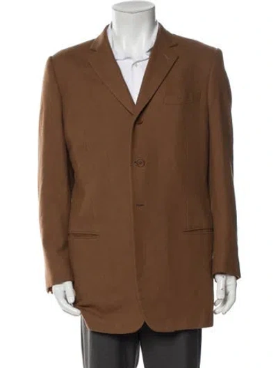 Pre-owned Giorgio Armani Baby Camel Blazer In Neutral