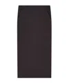 Giorgio Armani Back-zip Midi Skirt In Brown