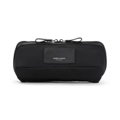 Giorgio Armani Men's Polyester Beauty Case In Black