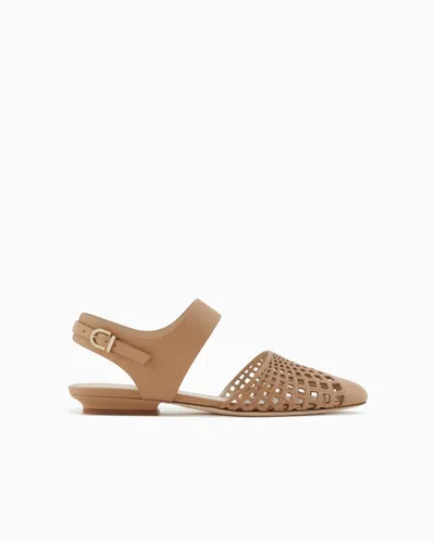 Giorgio Armani Ballet Flats In Brown