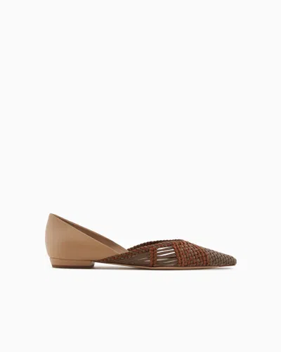 Giorgio Armani Ballet Flats In Brown