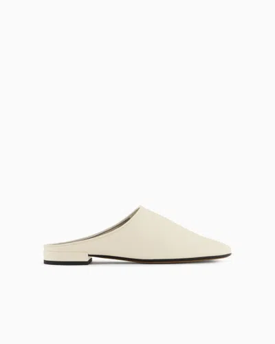 Giorgio Armani Ballet Flats In White