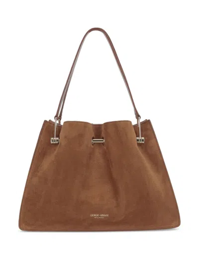 GIORGIO ARMANI BAR-DETAIL TOTE BAG