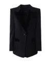 Giorgio Armani Barathea Single-breasted Jacket In Black