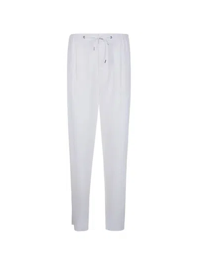 Giorgio Armani Barrel Wide Leg Trousers In White